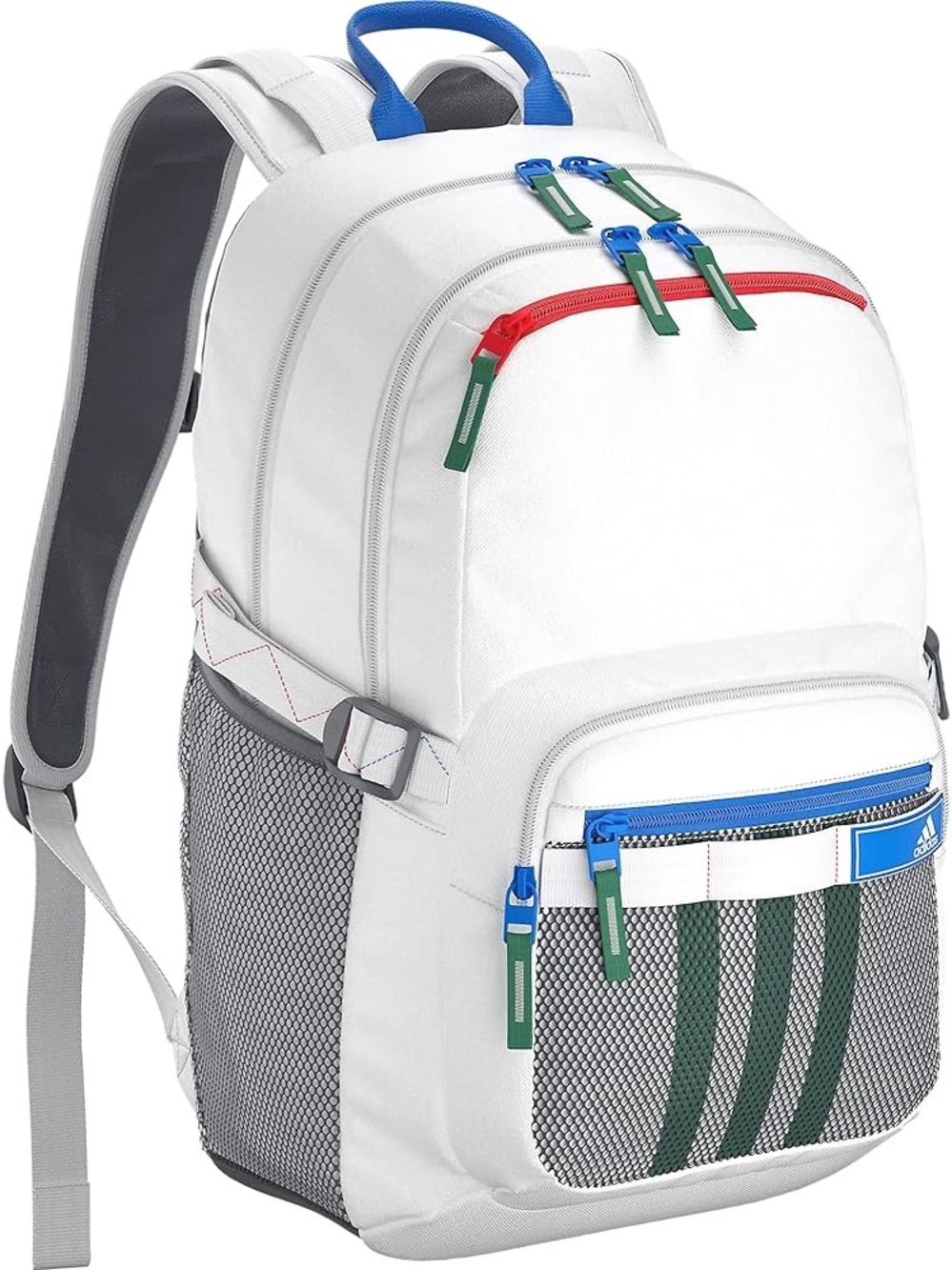 Like New Adidas White Multi-Accent ENERGY Backpack School Travel Work